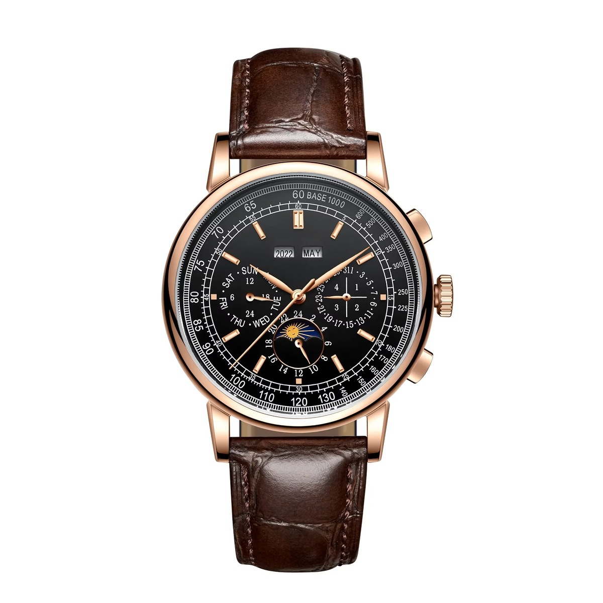 Corgeut 6016 Seagull Movement Sapphire Mirror 30m waterproof