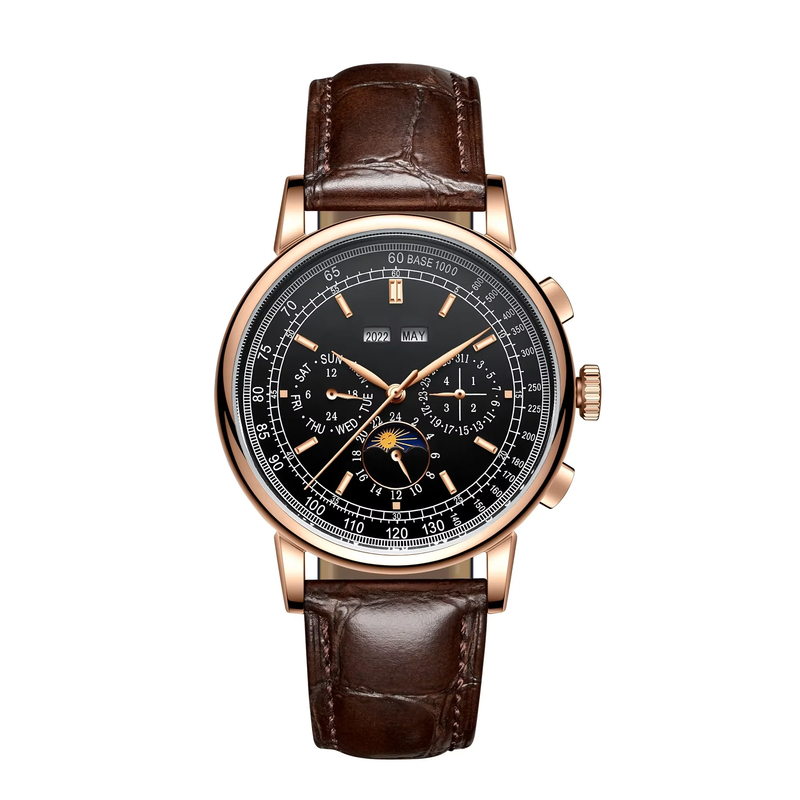 Corgeut 6016 Seagull Movement Sapphire Mirror 30m waterproof