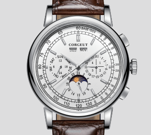 Corgeut 6016 Seagull Movement Sapphire Mirror 30m waterproof