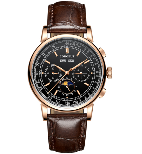 Corgeut 6016 Seagull Movement Sapphire Mirror 30m waterproof