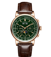 Corgeut 6016 Seagull Movement Sapphire Mirror 30m waterproof