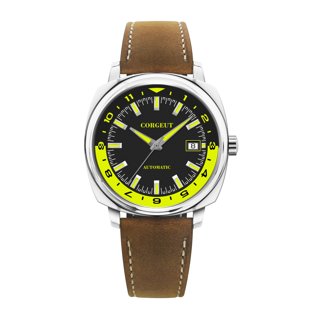 Corgeut 6018 NH35 Movement Sapphire Mirror 100m waterproof