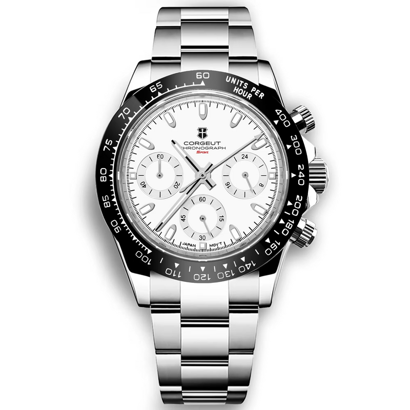 Corgeut 9002 VK63 Movement Sapphire Mirror 30m waterproof