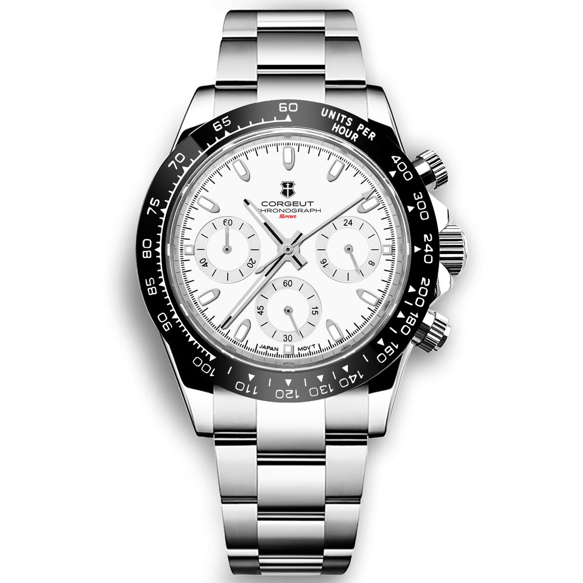 Corgeut 9002 VK63 Movement Sapphire Mirror 30m waterproof