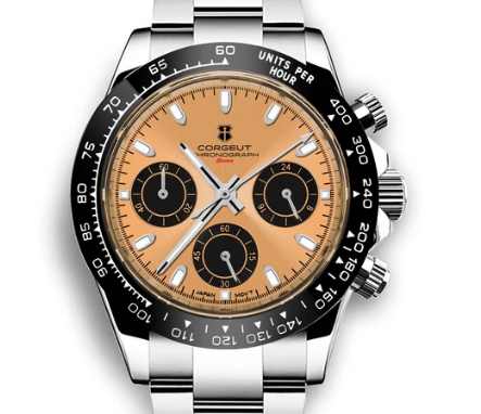 Corgeut 9002 VK63 Movement Sapphire Mirror 30m waterproof