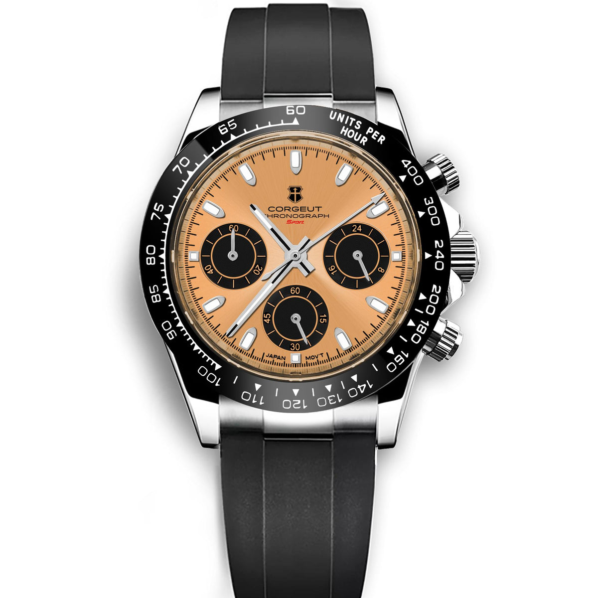 Corgeut 9002 VK63 Movement Sapphire Mirror 30m waterproof