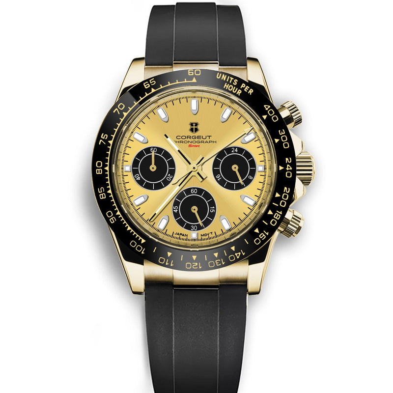 Corgeut 9002 VK63 Movement Sapphire Mirror 30m waterproof