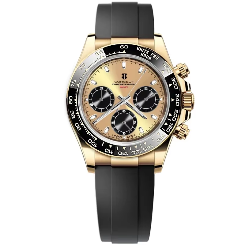 Corgeut 9002 VK63 Movement Sapphire Mirror 30m waterproof