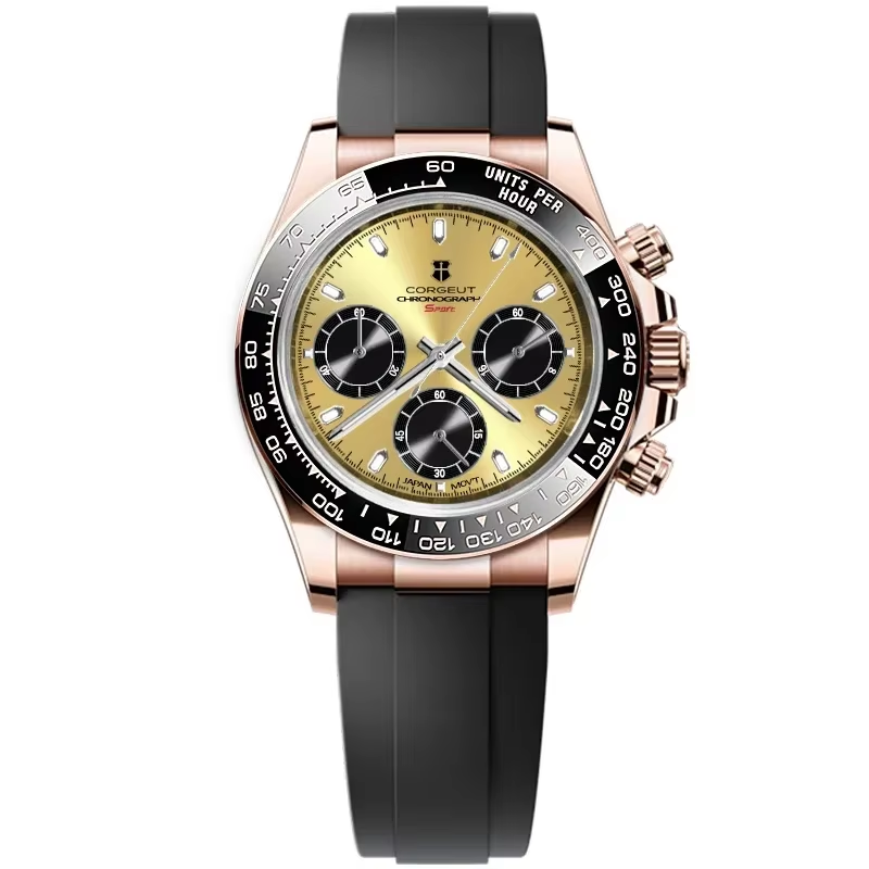 Corgeut 9002 VK63 Movement Sapphire Mirror 30m waterproof