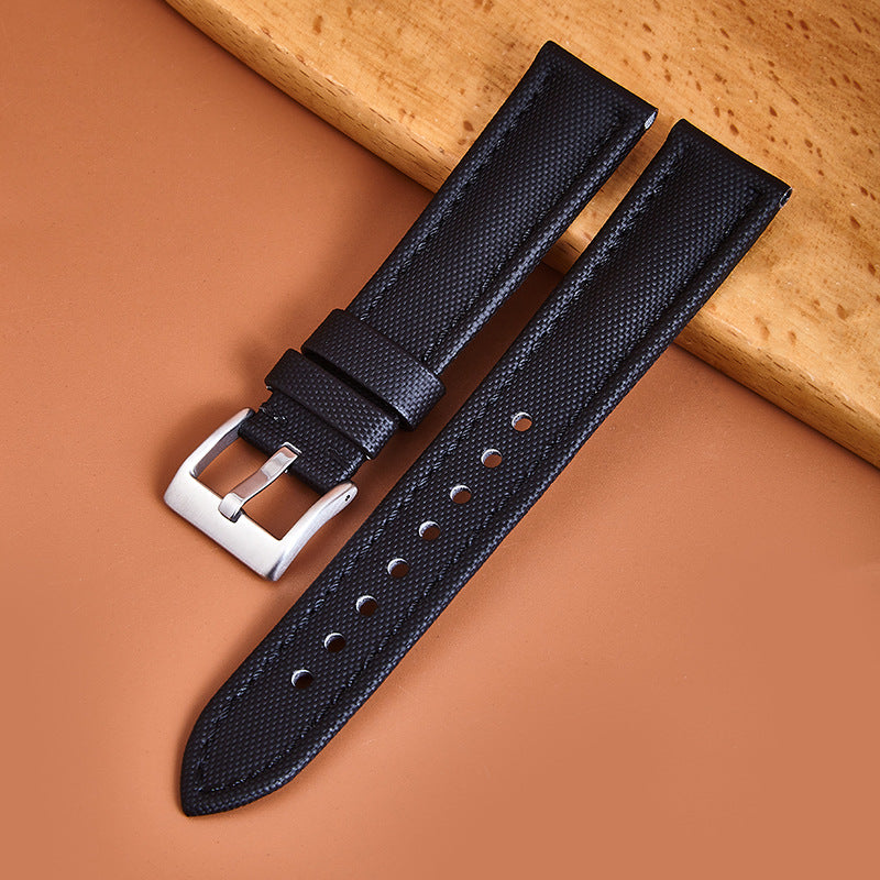 Black nylon canvas strap