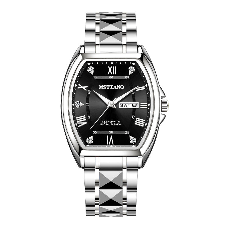 Mstianq 1121 Barrel-Shaped Men's Quartz Watch
