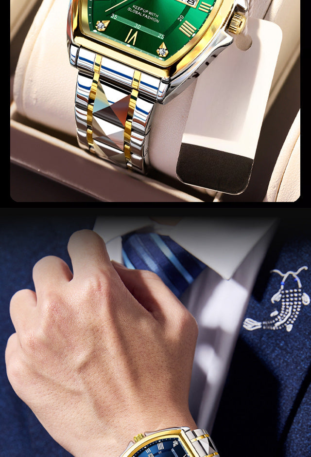 Mstianq 1121 Barrel-Shaped Men's Quartz Watch