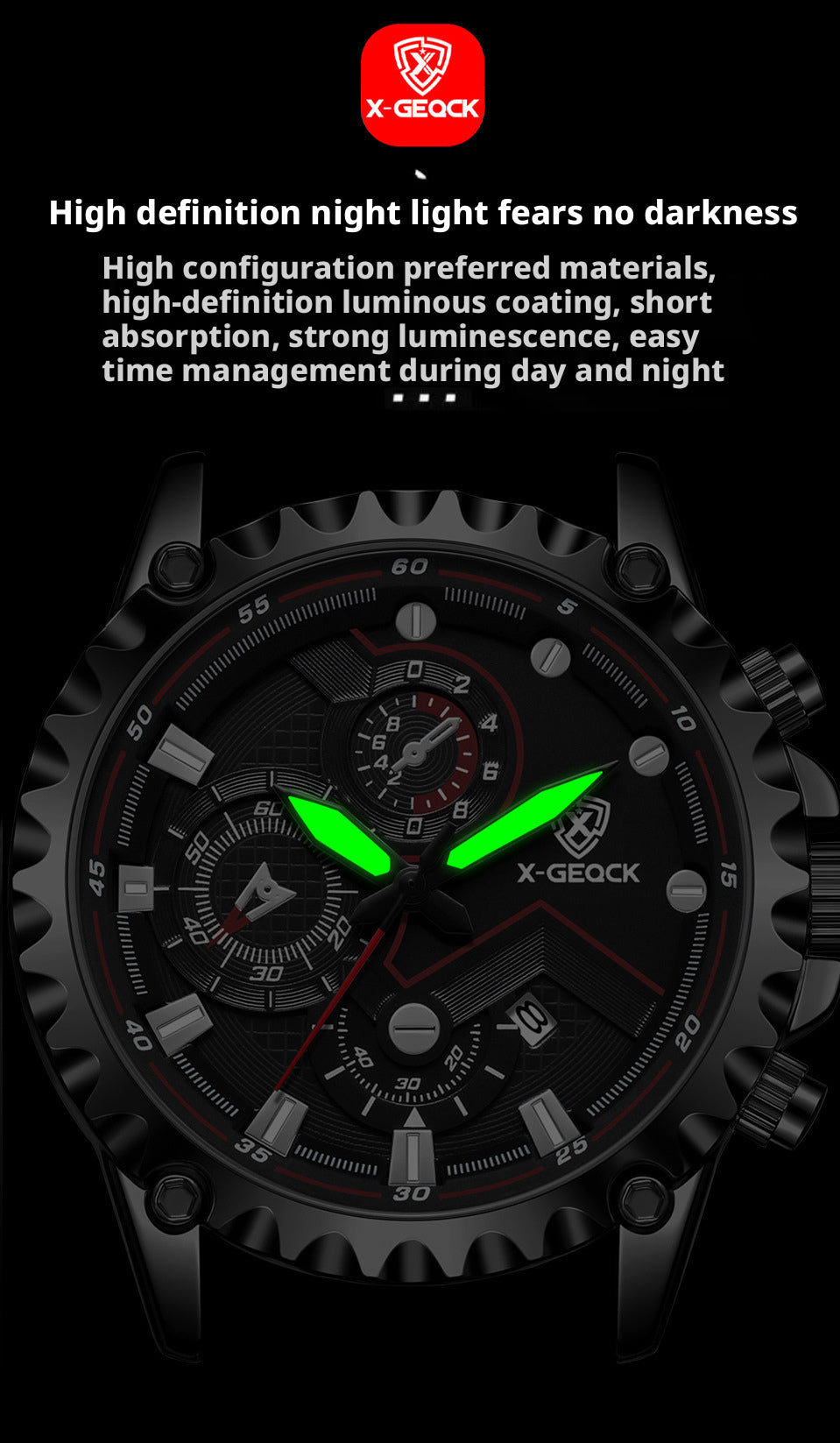 X-GEQCK DRL4 Men's Chronograph Quartz Wristwatch