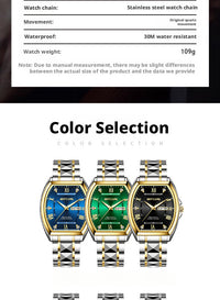 Mstianq 1121 Barrel-Shaped Men's Quartz Watch