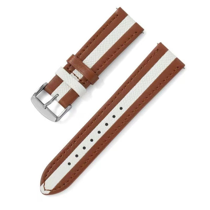 Contrast Color Cowhide Genuine Leather Watch Strap