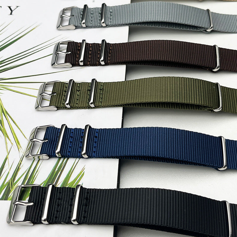 A NATO-style pure nylon watch strap