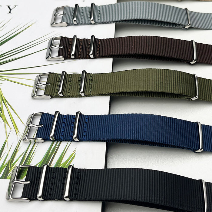 A NATO-style pure nylon watch strap