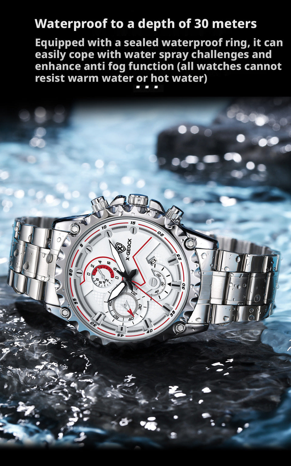 X-GEQCK DRL4 Men's Chronograph Quartz Wristwatch