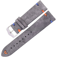 Wholesale Colorful Handstitched Velvet Suede Leather Watch Strap