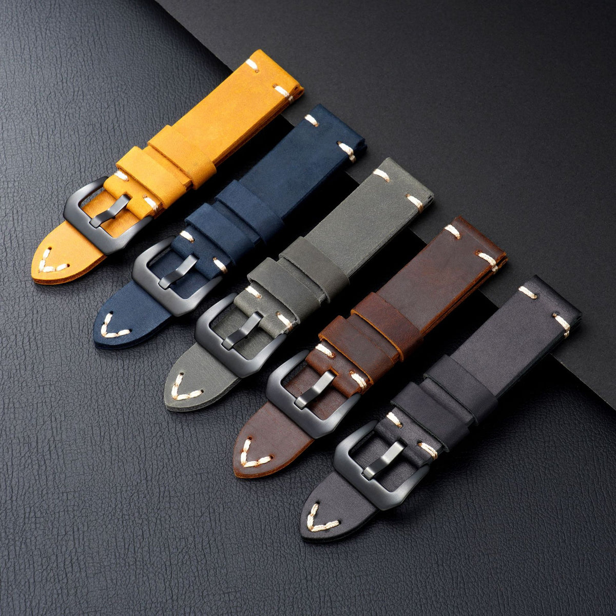 Retro Crazy Horse Leather Cowhide Watch Strap