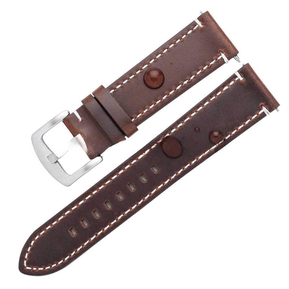 Vintage Oil Wax Leather Strap