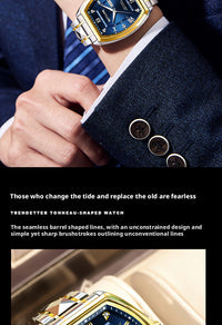 Mstianq 1121 Barrel-Shaped Men's Quartz Watch