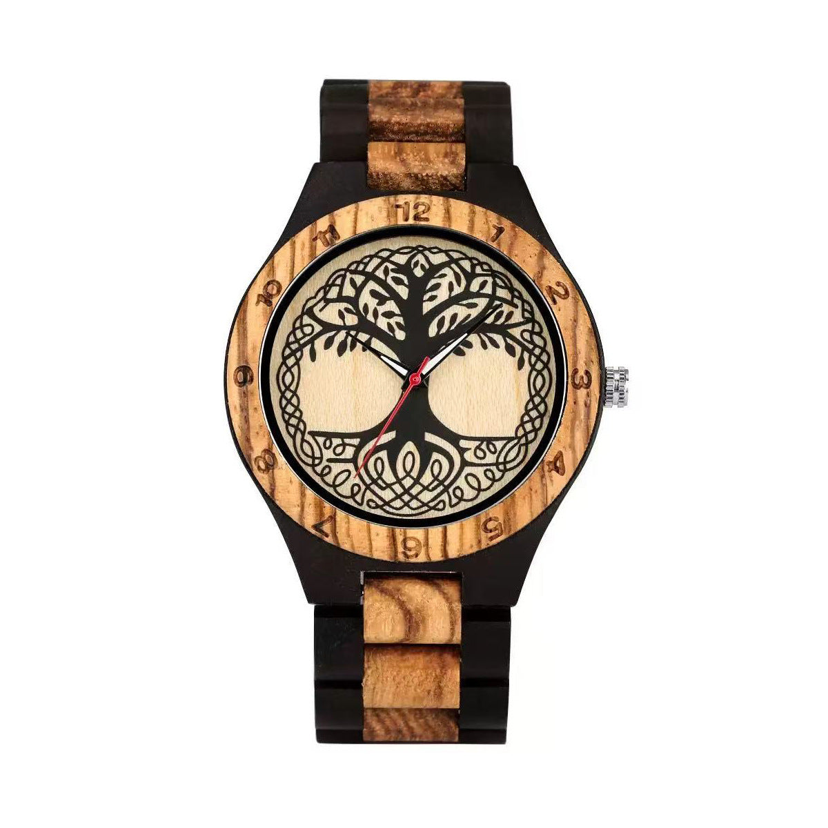 OLIKA 3003 Zebra Wood Men's Watch
