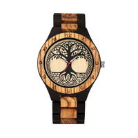 OLIKA 3003 Zebra Wood Men's Watch