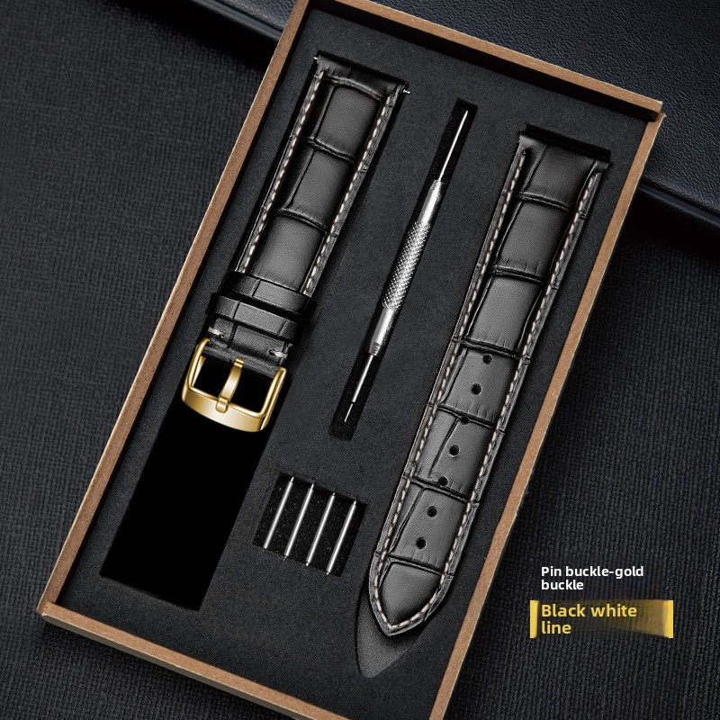 Bamboo Leather Belt With Pin Buckle/Butterfly Buckle Set