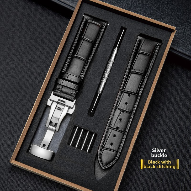 Bamboo Leather Belt With Pin Buckle/Butterfly Buckle Set