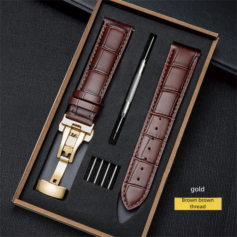 Bamboo Leather Belt With Pin Buckle/Butterfly Buckle Set