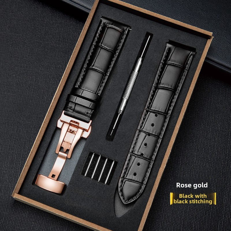 Bamboo Leather Belt With Pin Buckle/Butterfly Buckle Set